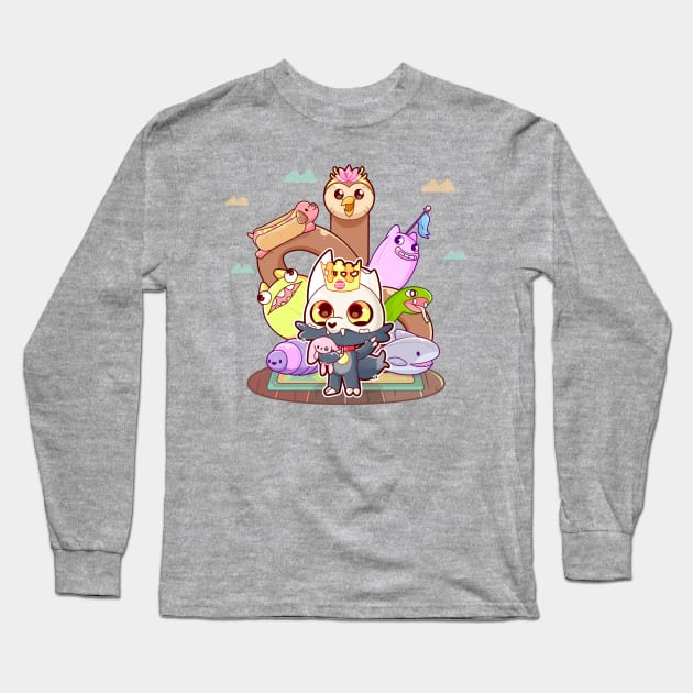 Smol King & Hooty Long Sleeve T-Shirt by Kaidankuri